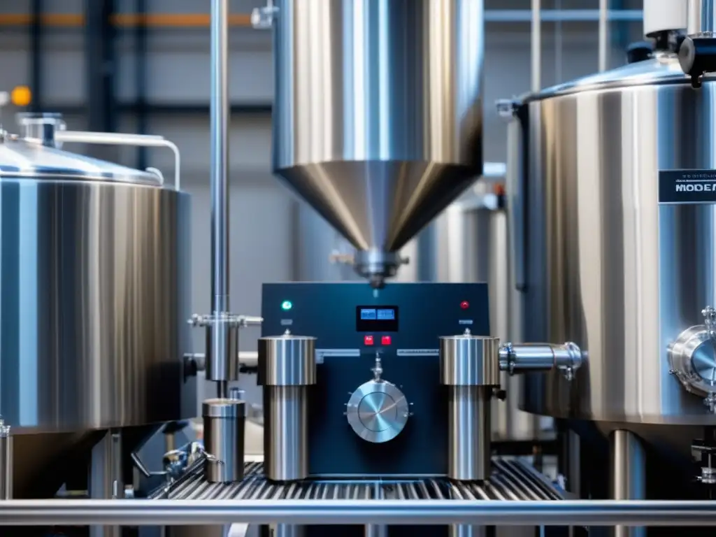 Maquinaria de automatización en acción en la industria cervecera