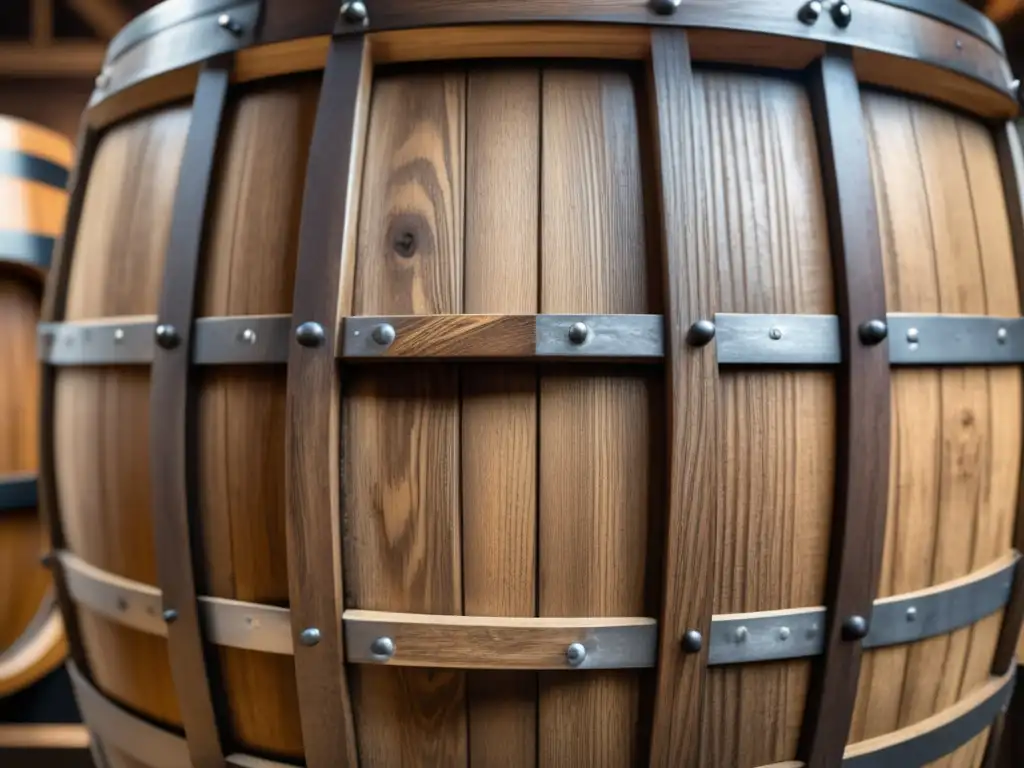Barril de roble para la fermentación y maduración de cerveza lambic Barril de fermentación y maduración de cerveza lambic, de roble envejecido y rico color marrón
