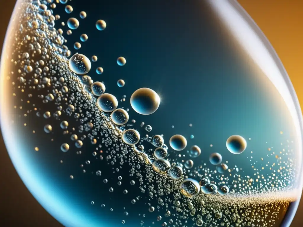Una bebida carbonatada perfectamente burbujeante en un vaso Imagen detallada de bebida carbonatada con burbujas brillantes y elegantes en un vaso - Métodos de Carbonatación