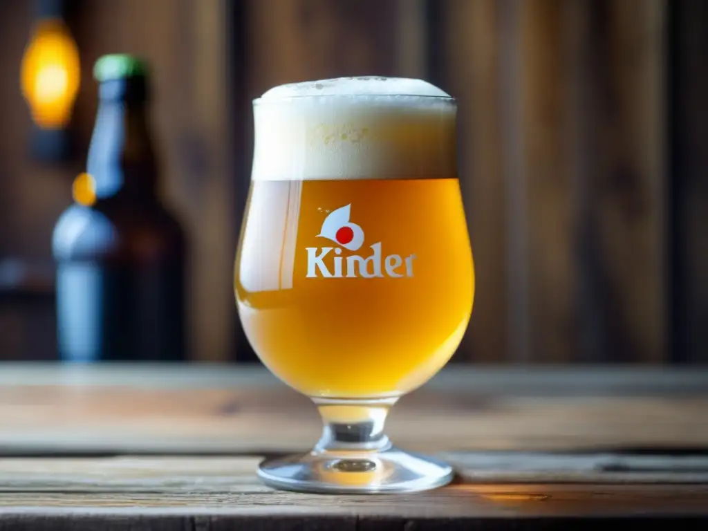 Cerveza Berliner Kindl Weisse en vaso de vidrio -