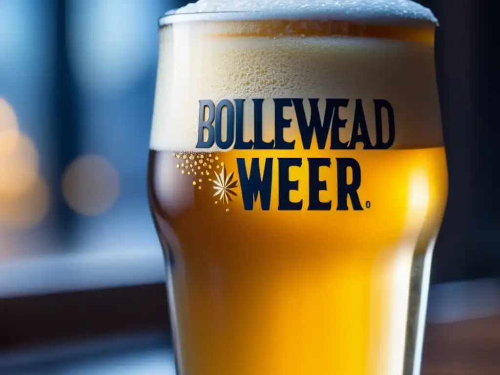 Boulevard Wheat Beer: Cerveza dorada y refrescante Cerveza Boulevard Wheat Ale con espuma cremosa y burbujas, invitando a disfrutar su belleza y atractivo