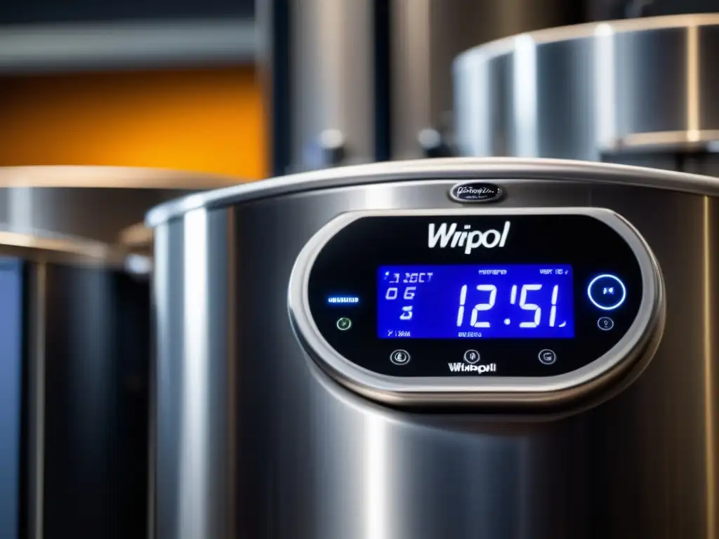 Equipo de elaboración de cerveza moderno con técnica de remolino Imagen detallada de una moderna sistema de elaboración de cerveza con técnica de whirlpool
