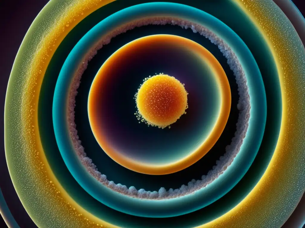 Yeast cell undergoing fermentation Biología de la Levadura: Célula de levadura en fermentación de glucosa a alcohol, con detalles ultra 8k y burbujas de dióxido de carbono