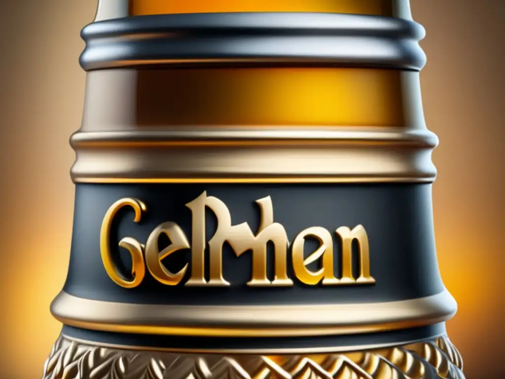 Stein de cerveza alemana dorada Cerveza dorada en jarra alemana, detalle y elegancia del Reinheitsgebot
