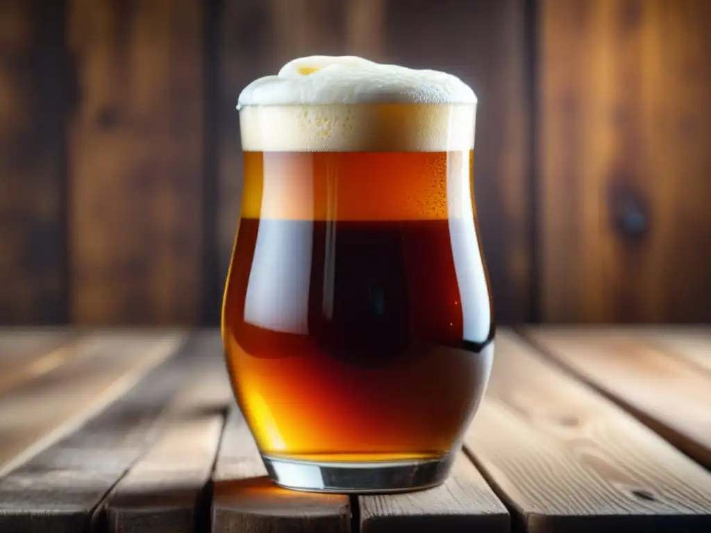 Cerveza ámbar con espuma cremosa en vaso de vidrio - Clasificaciones