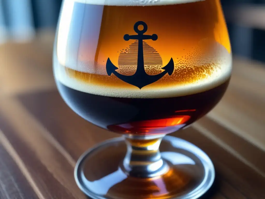 Snifter de Barleywine con colores y texturas elegantes