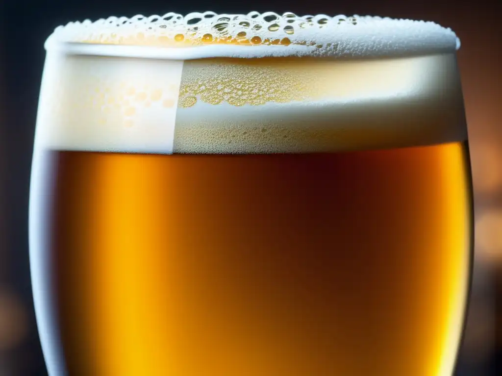 Cerveza artesanal ámbar en vaso elegante Cerveza artesanal en Delirium Café, bares en Bruselas