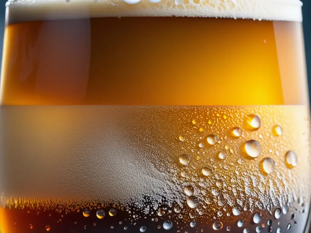 Cerveza artesanal en vaso de cristal con espuma cremosa y burbujas - Bares en Río de Janeiro