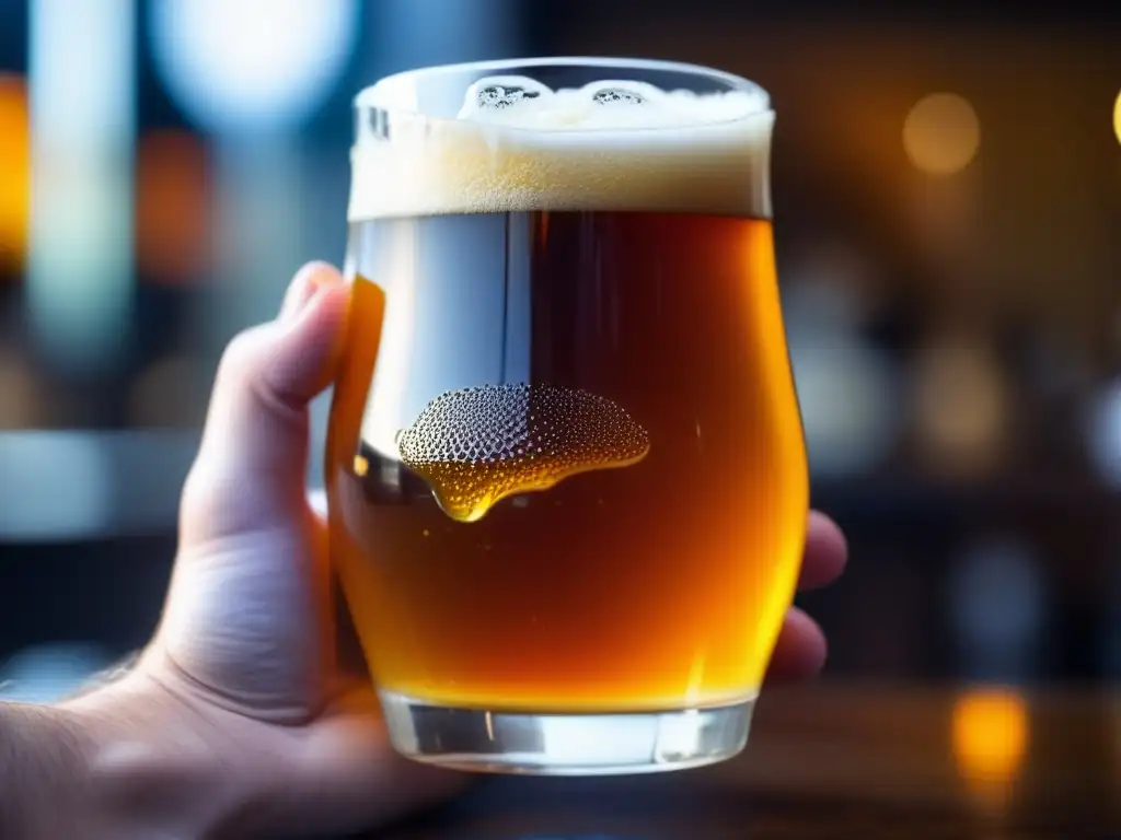 Cerveza artesanal con espuma abundante Cerveza artesanal con espuma abundante y detalles vívidos - Análisis de Mercado