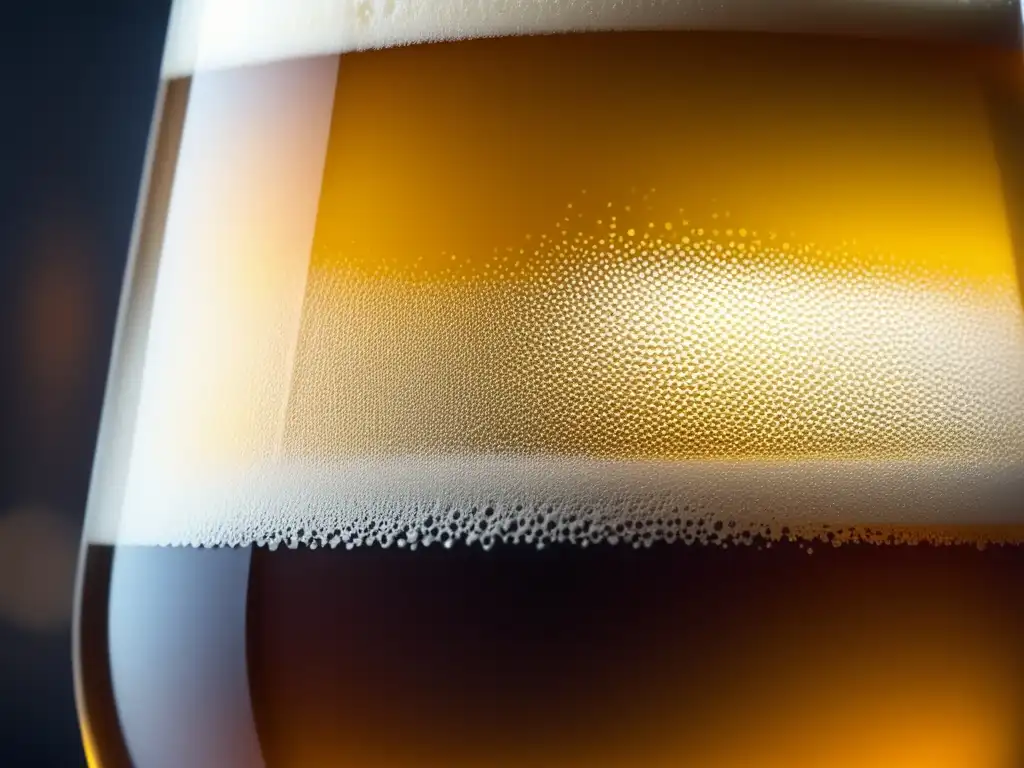 Consejos avanzados para disfrutar una cerveza artesanal dorada con una espuma cremosa, detalles elegantes y un ambiente sofisticado