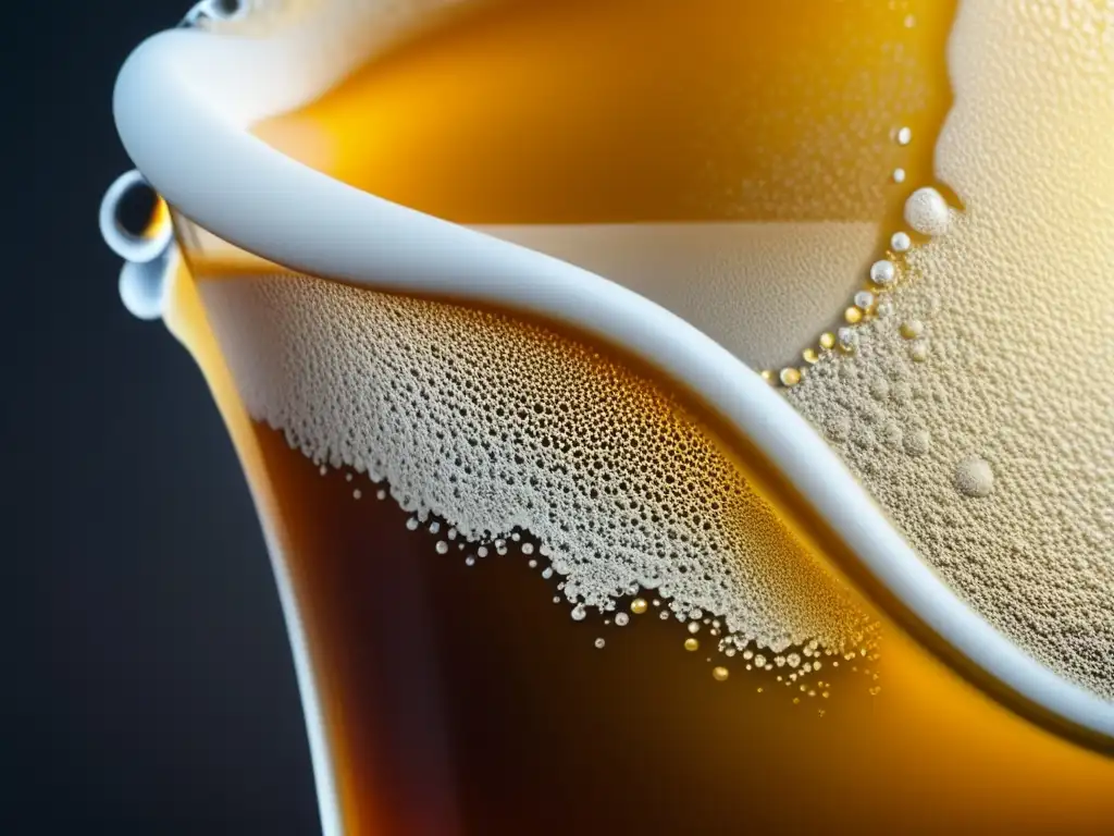 Cerveza artesanal dorada con espuma, en mesa de madera - Tendencias Lúpulo