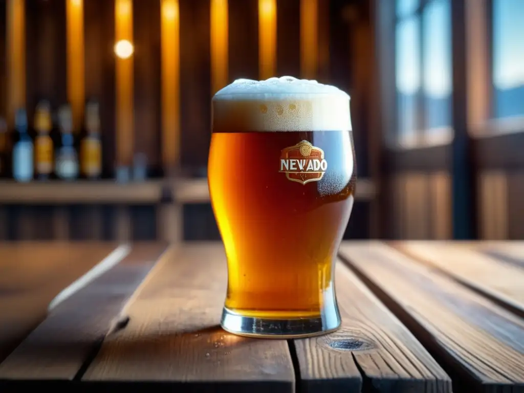 Cerveza belga dorada en vaso de vidrio Cerveza Belgian Ale en vaso de cristal con detalles y burbujas