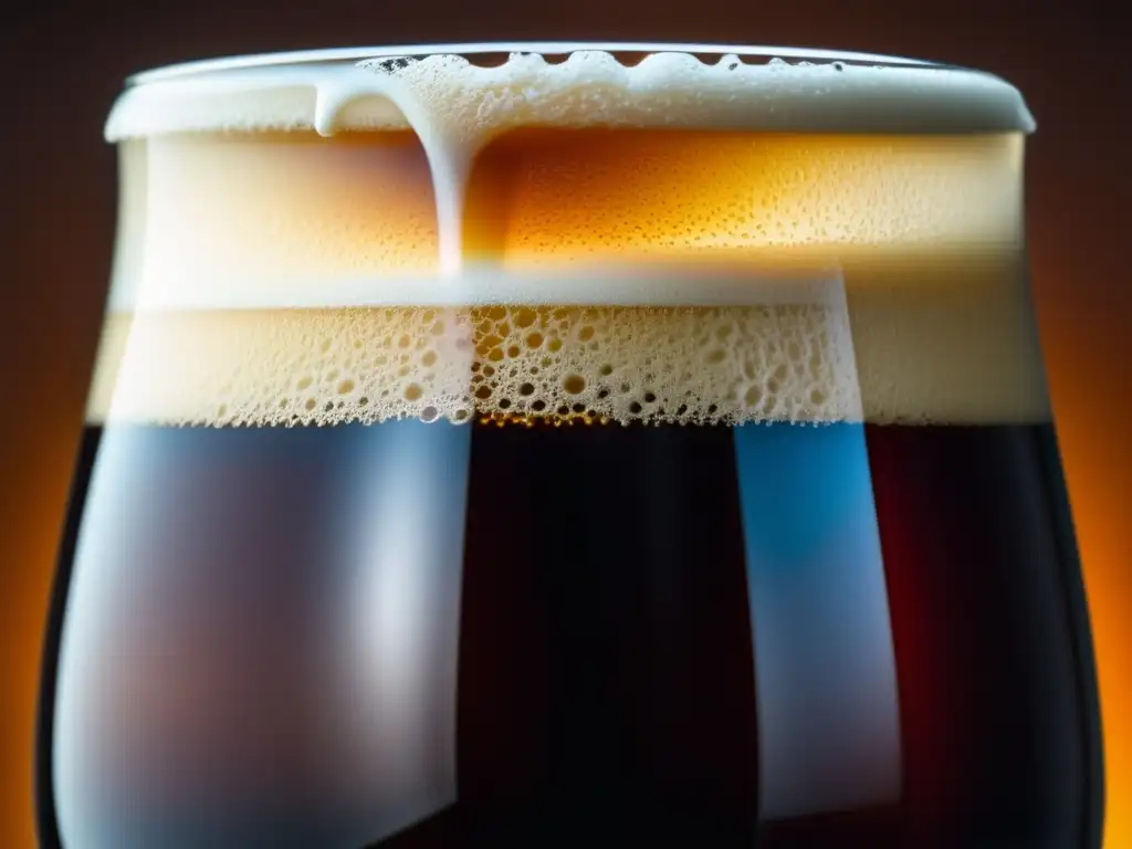Cerveza belga ámbar con espuma cremosa Cerveza Belgian Ale: cerveza belga oscura con espuma cremosa