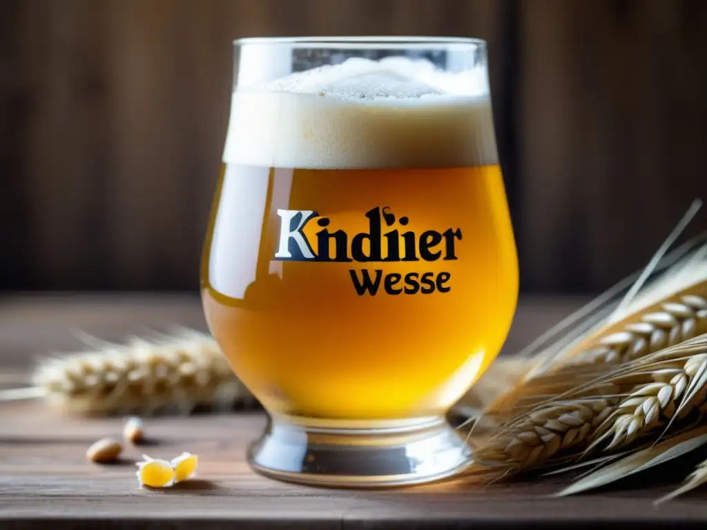 Cerveza Berliner Kindl Weisse en vaso con condensación y espuma blanca