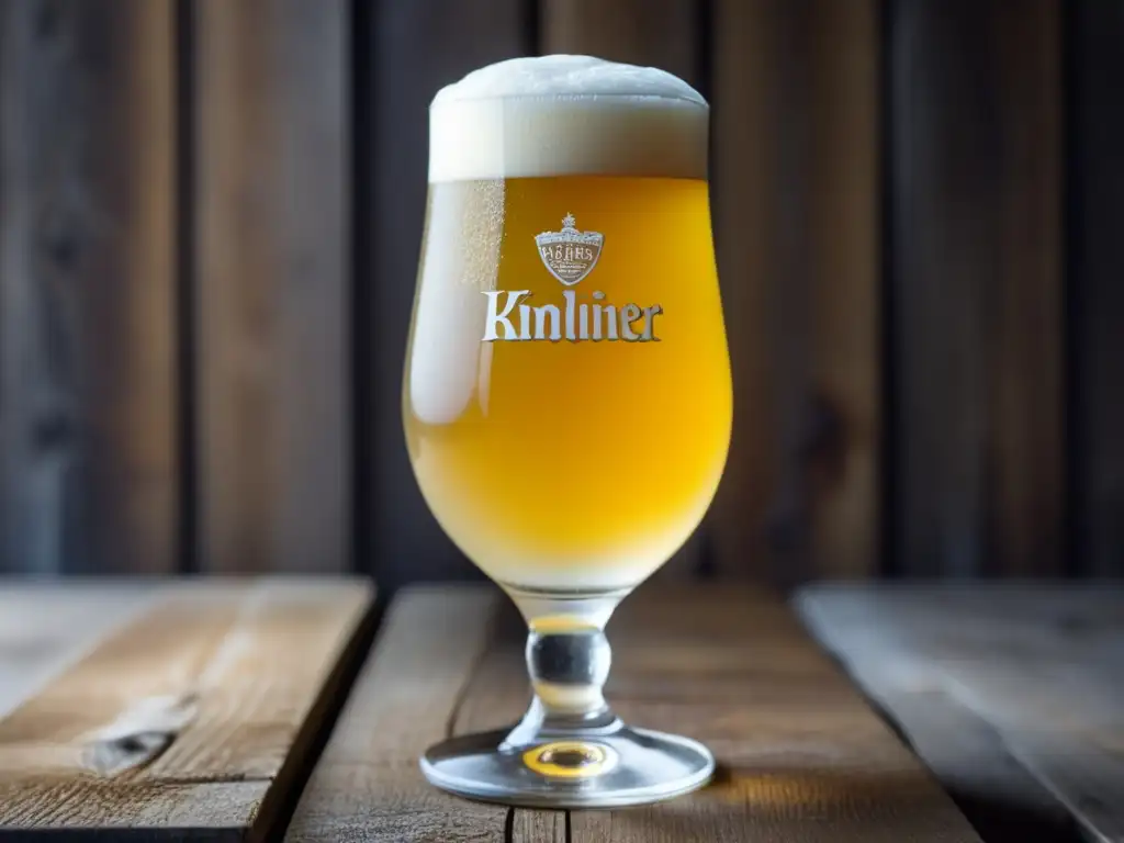 Cerveza Berliner Kindl Weisse en vidrio helado Cerveza Berliner Kindl Weisse en vaso detallado y refrescante