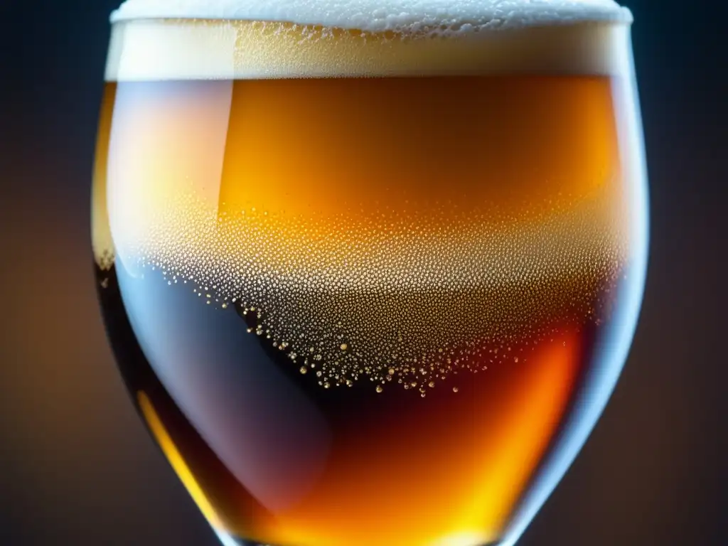 Cerveza Borefts en copa artesanal, burbujas y festival -