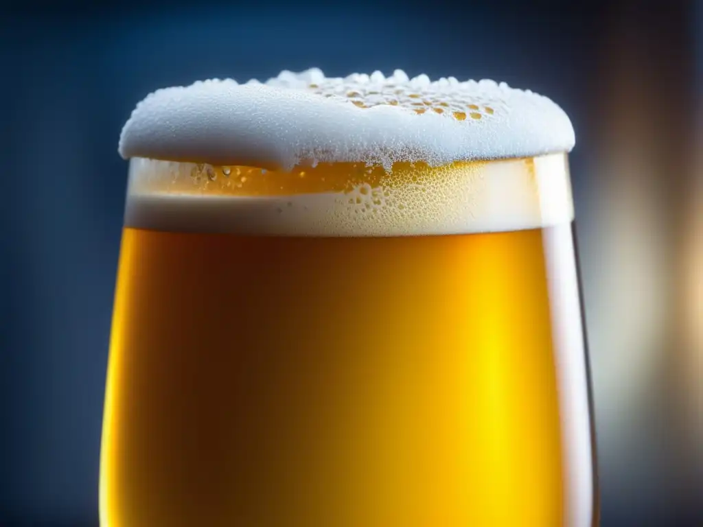 Cerveza de trigo Boulevard en vaso helado Cerveza de trigo ale con vidrio helado y burbujas
