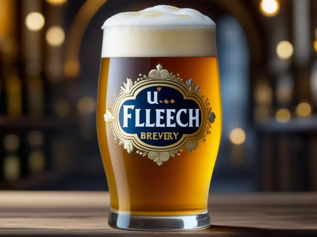 Vaso de cerveza checa tradicional de U Fleků, con espuma dorada y burbujas, resalta la cultura cervecera de Praga - Bares en Praga