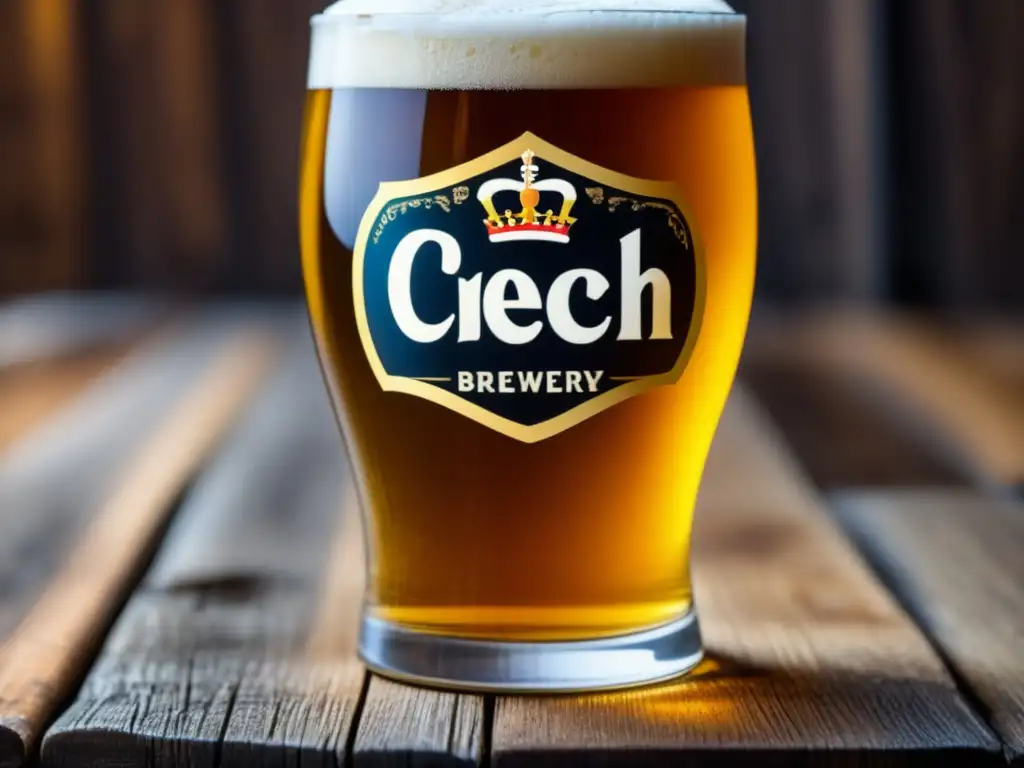 Cerveza checa tradicional y platos típicos Pilsner Checa y Platos Regionales: cerveza dorada servida en vaso checo tradicional rodeado de deliciosos platos regionales