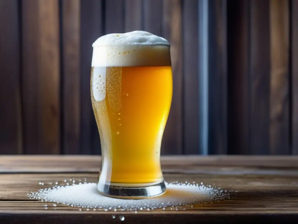 Cerveza de trigo en vaso con limón Cerveza Boulevard Wheat Ale en vaso de vidrio con espuma cremosa y limón