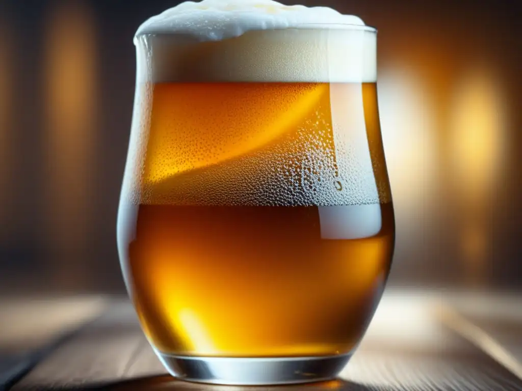Clasificaciones: Cerveza dorada con espuma blanca y detalle excepcional