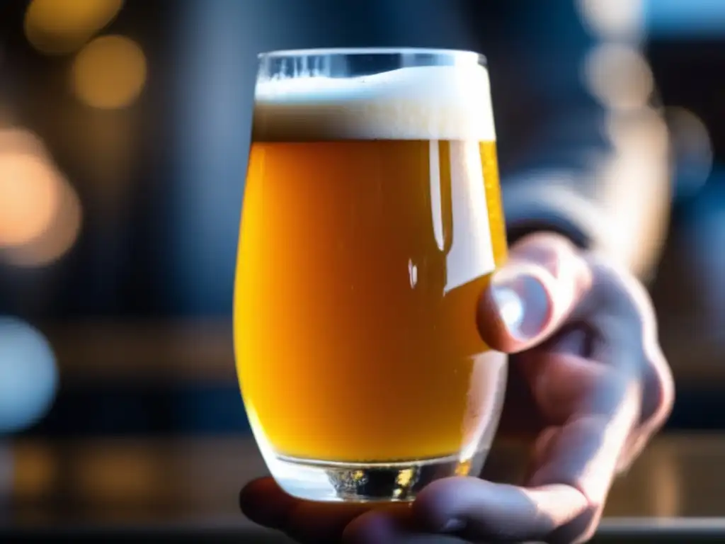 Cerveza dorada con burbujas y espuma blanca Tesoros del Homebrewing: Cerveza dorada, efervescente, con espuma blanca y toque artístico