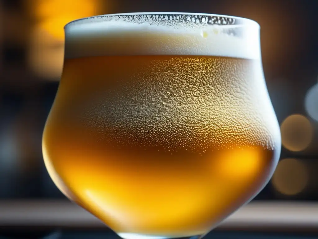 Cerveza dorada en vaso elegante Cerveza dorada y espumosa en vaso elegante - Análisis de Mercado