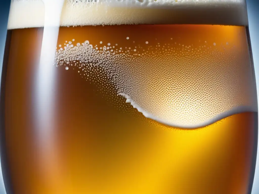 Cerveza Pale Ale dorada y refrescante Cerveza Pale Ale dorada con burbujas y condensación en vaso