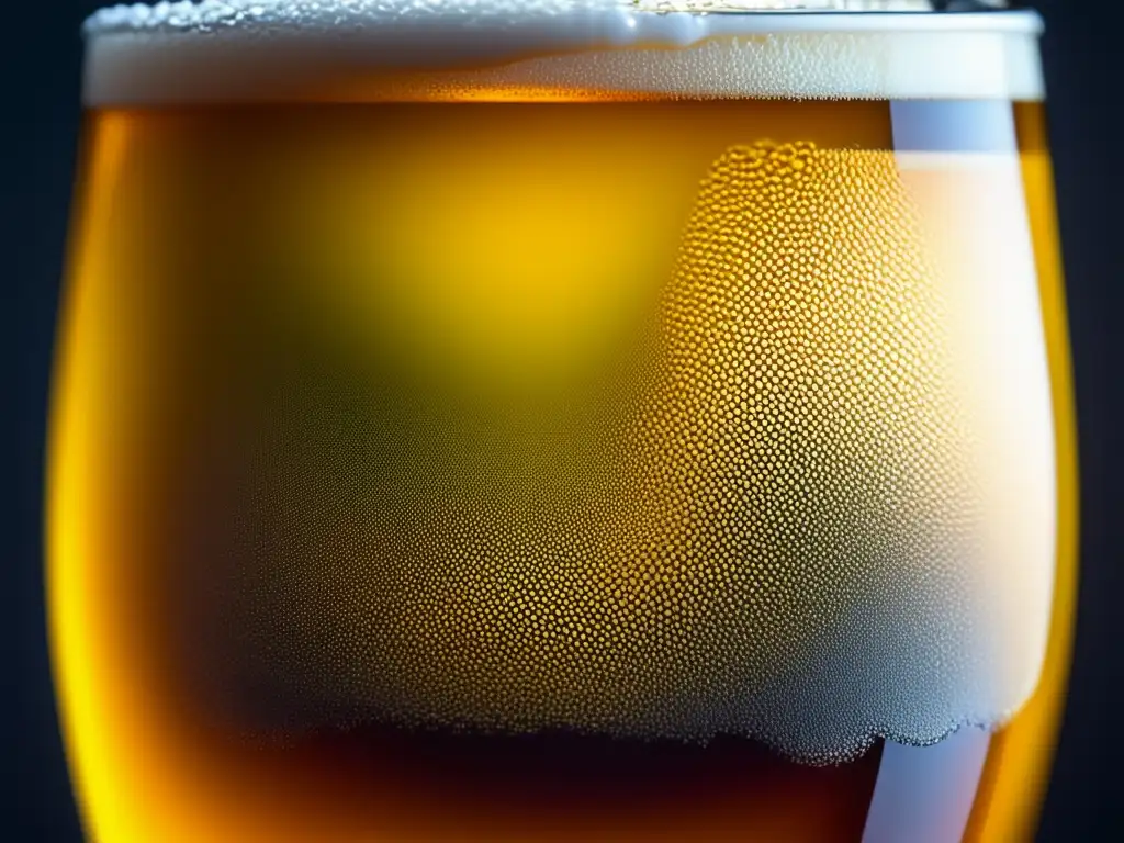 Detalle fascinante de cerveza Detalle fascinante de una cerveza: color, textura y carbonatación