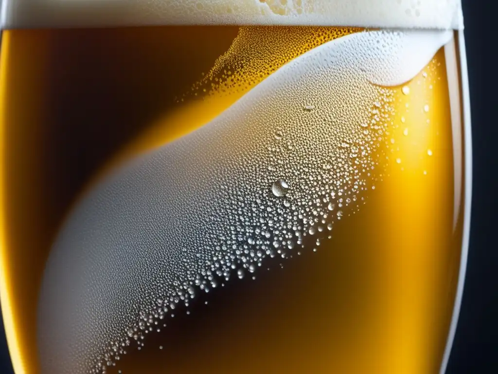 Cerveza dorada y espumosa, invitando a descubrir el mundo cervecero Cerveza dorada en vaso con espuma y burbujas - Blogs Esenciales