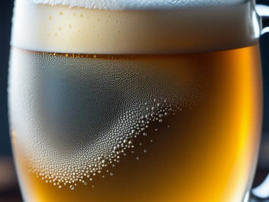 Cerveza espumosa y elegante Closeup de una cerveza espumosa con textura elegante - Las Brujas de Walpurgis y la Cerveza