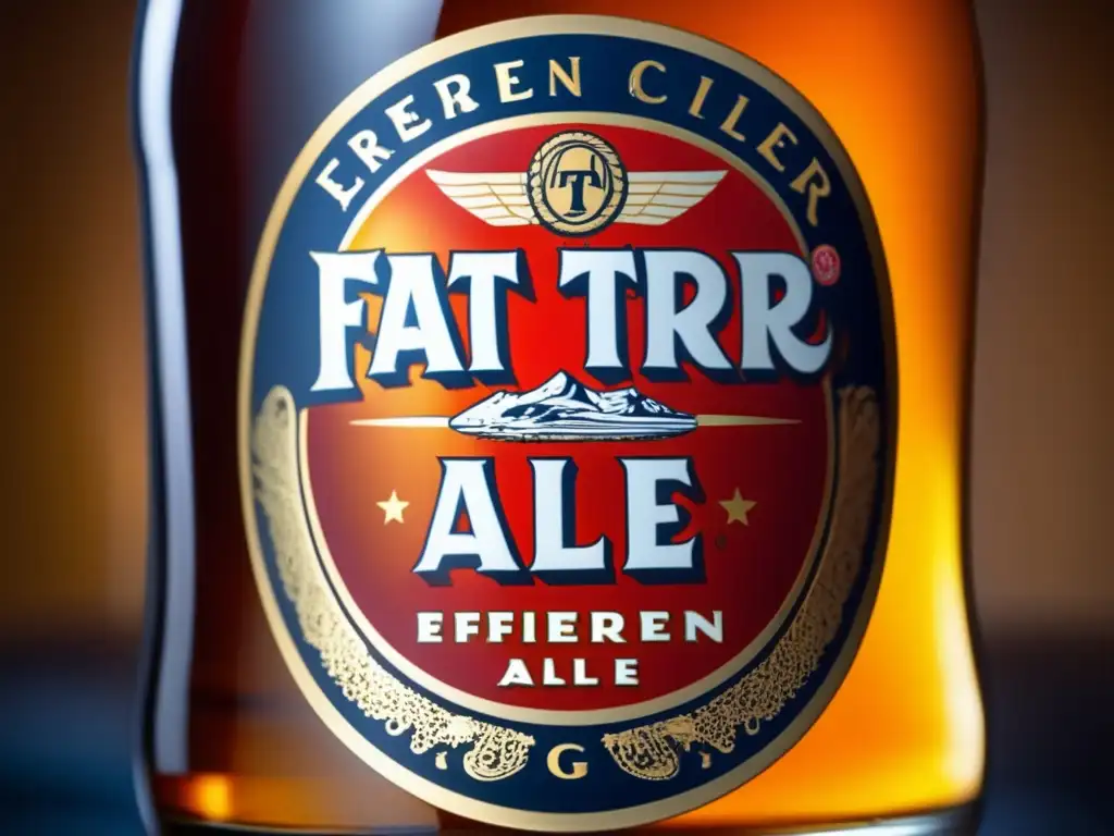 Detalles vibrantes de Fat Tire Amber Ale Detalle fascinante de una cerveza Fat Tire Amber Ale, con burbujas y reflejos dorados en el vaso