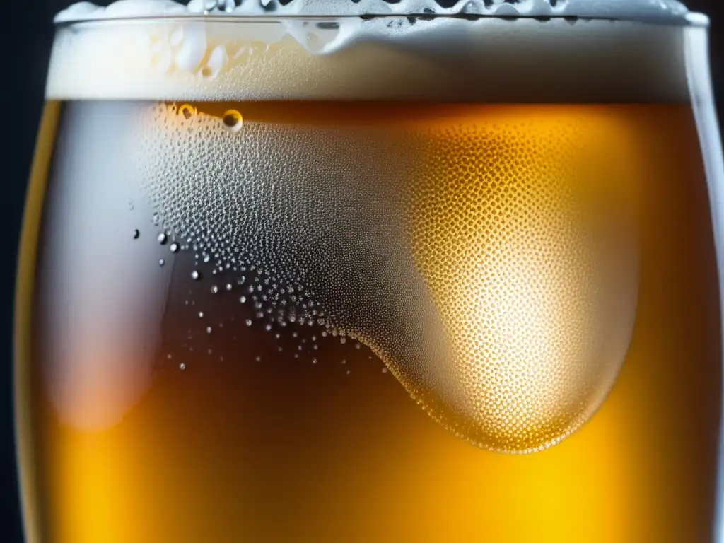 Cerveza dorada con espuma cremosa Cerveza con condensación y espuma cremosa - Podcasts Cerveceros