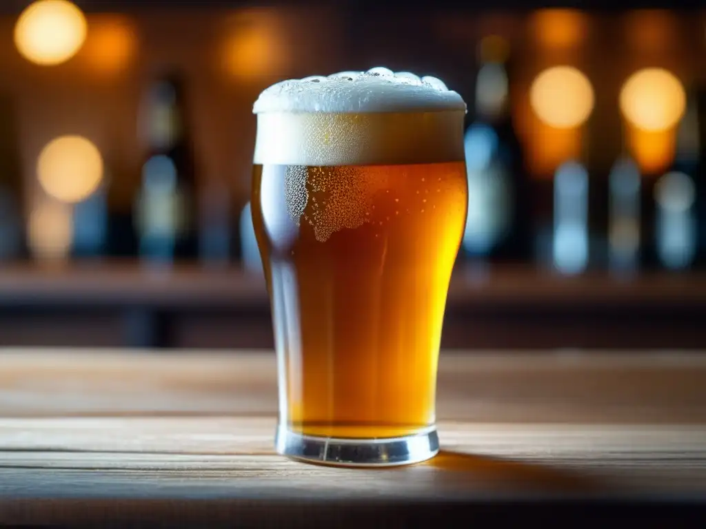 Cerveza de aspecto fascinante en un bar de Lyon