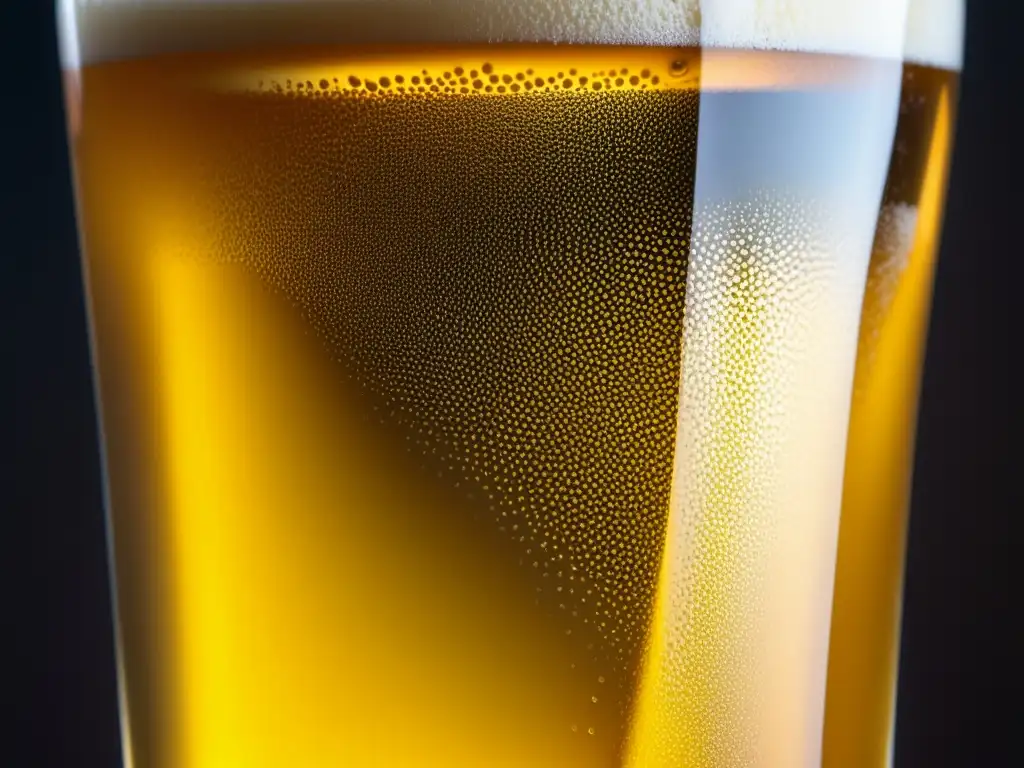 Cerveza Paceña: una invitación a disfrutar de su tradición y elegancia Imagen detallada de una cerveza Paceña: clara, efervescente y refrescante