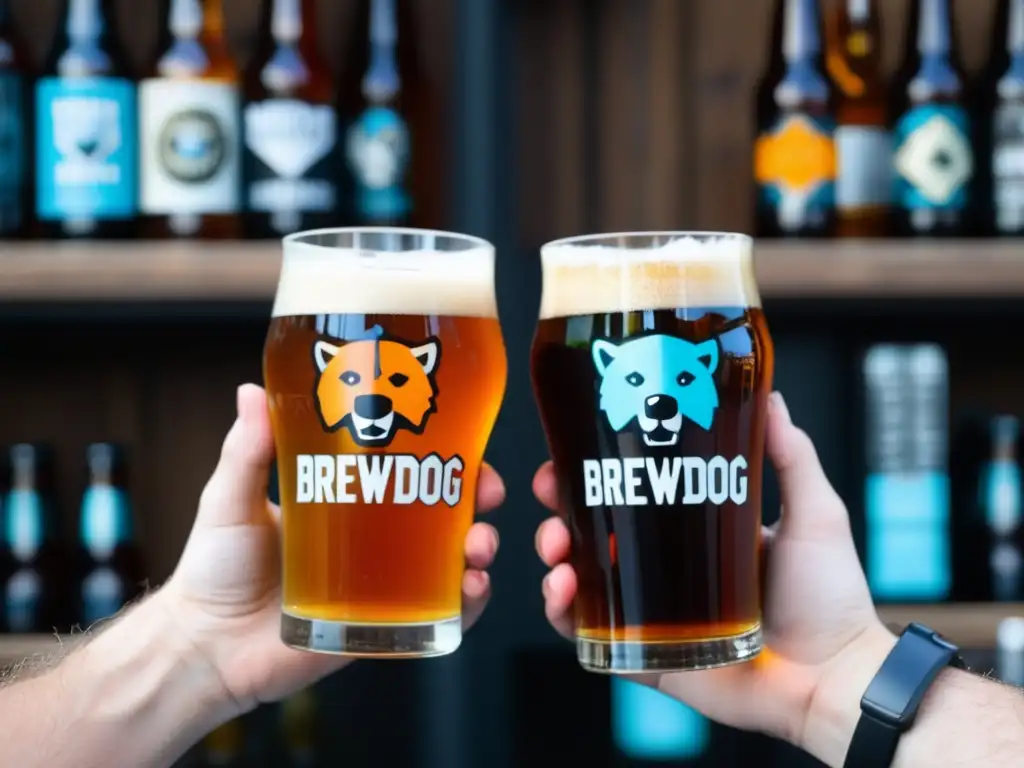 Colaboración BrewDog y Mikkeller Colaboraciones internacionales entre BrewDog y Mikkeller, cervezas en manos