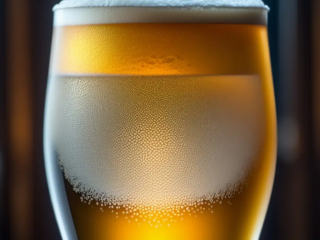 Cerveza artesanal dorada en vaso helado Cerveza artesanal en vaso con condensación y burbujas - Viajes a Costa Rica