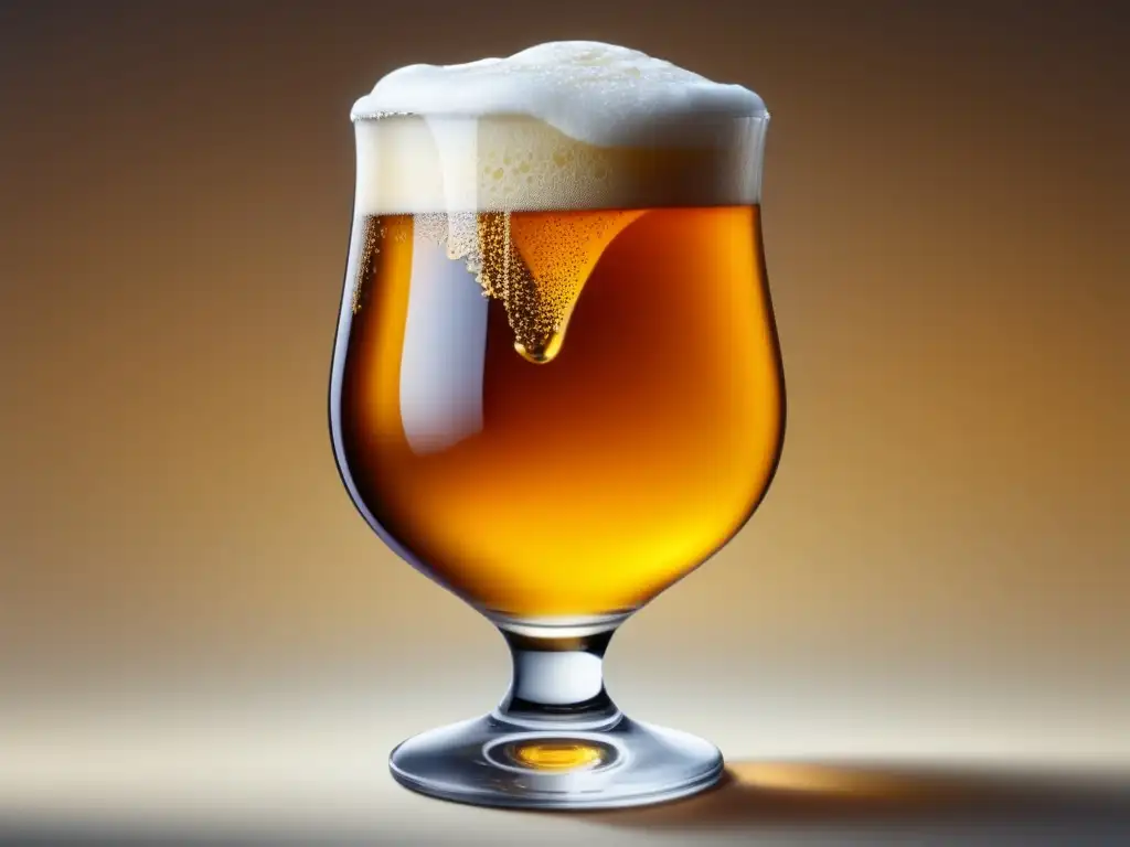 Cerveza dorada en vaso de cristal con espuma abundante - Consejos avanzados
