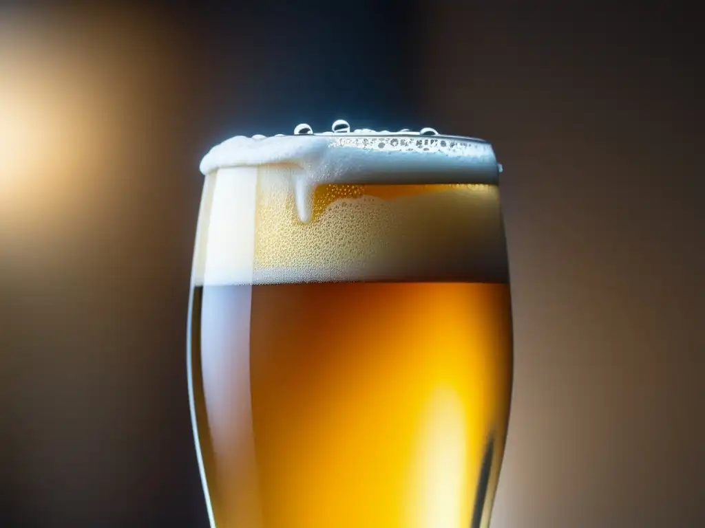 Cerveza rubia Davok Ale en vaso elegante