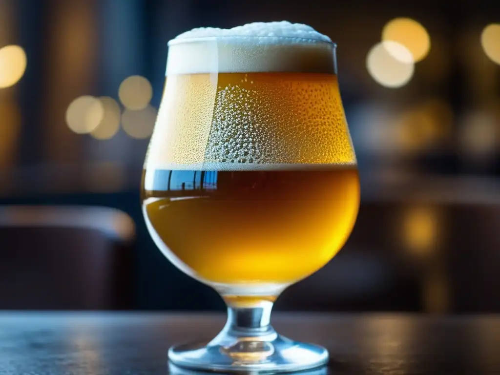 Cerveza artesanal en Zagreb, Croacia Cerveza artesanal en Zagreb, Croacia - Detalles de espuma, burbujas y frescura en una imagen de alta calidad