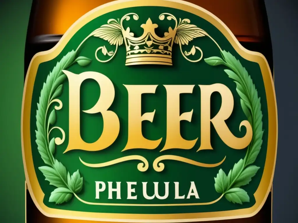 Etiqueta de cerveza en detalle Detalle de etiqueta de cerveza: Lectura de etiquetas