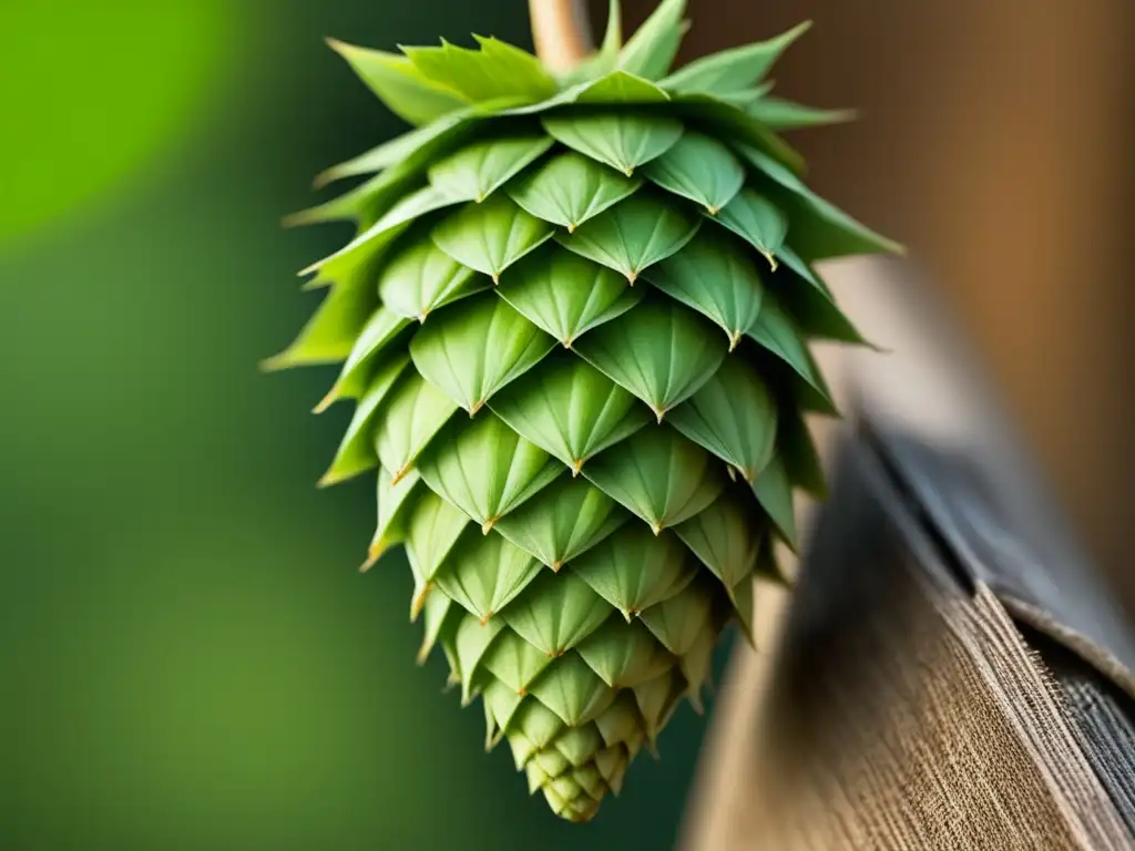 Hop cone de Sierra Nevada, detalle y color verde vibrante