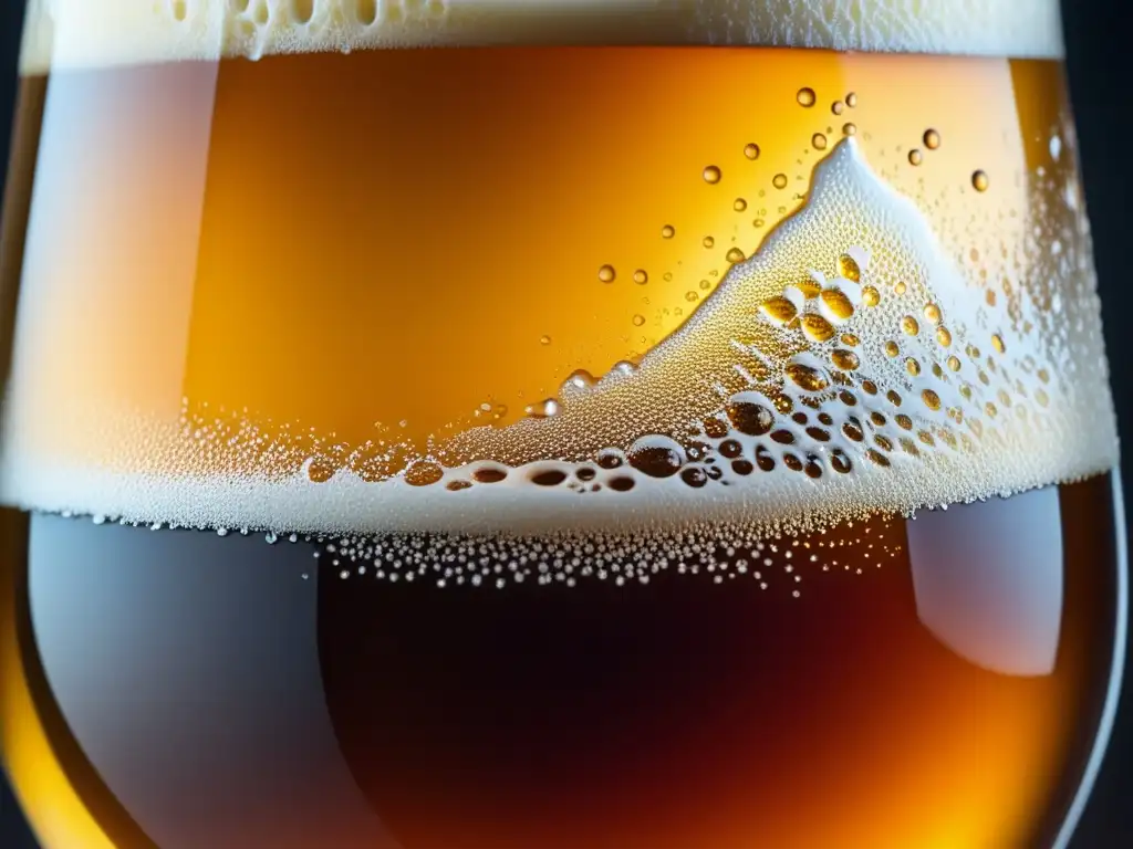Cerveza artesanal: detalles macro resaltan la belleza visual