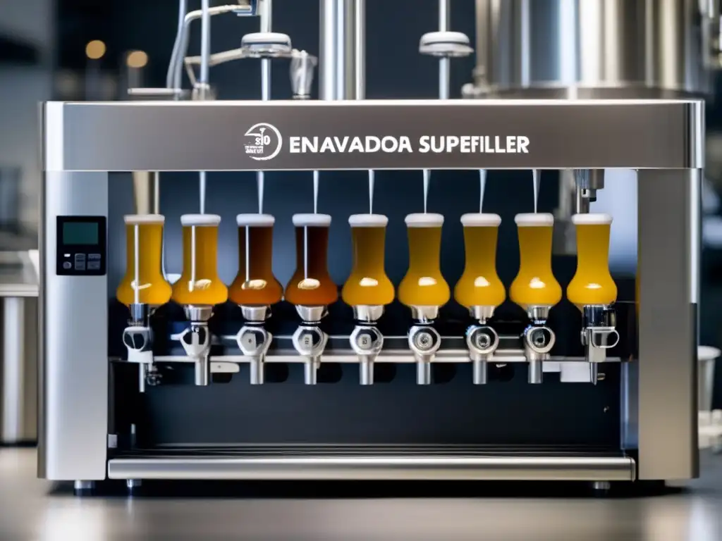 Detalle envasadora SuperFiller 500: precisión y profesionalismo Equipo Embotellado: Envasadora SuperFiller 500, detalle y funcionalidad