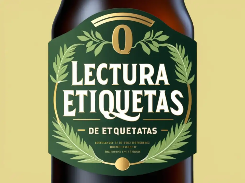 Etiqueta detallada de cerveza Etiqueta de cerveza con ilustraciones detalladas y 'Lectura de etiquetas'