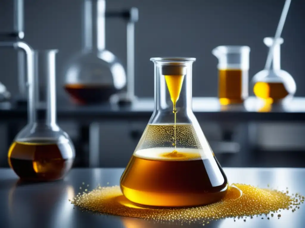 Proceso de maceración con mosto de oro Proceso de elaboración: mosto filtrado en frasco de vidrio -