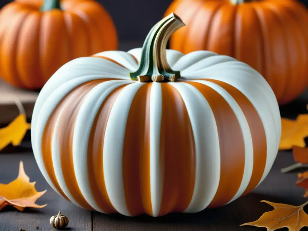 Calabaza de otoño con detalles exquisitamente detallados y tonos cálidos, evocando Pumpkin Ale