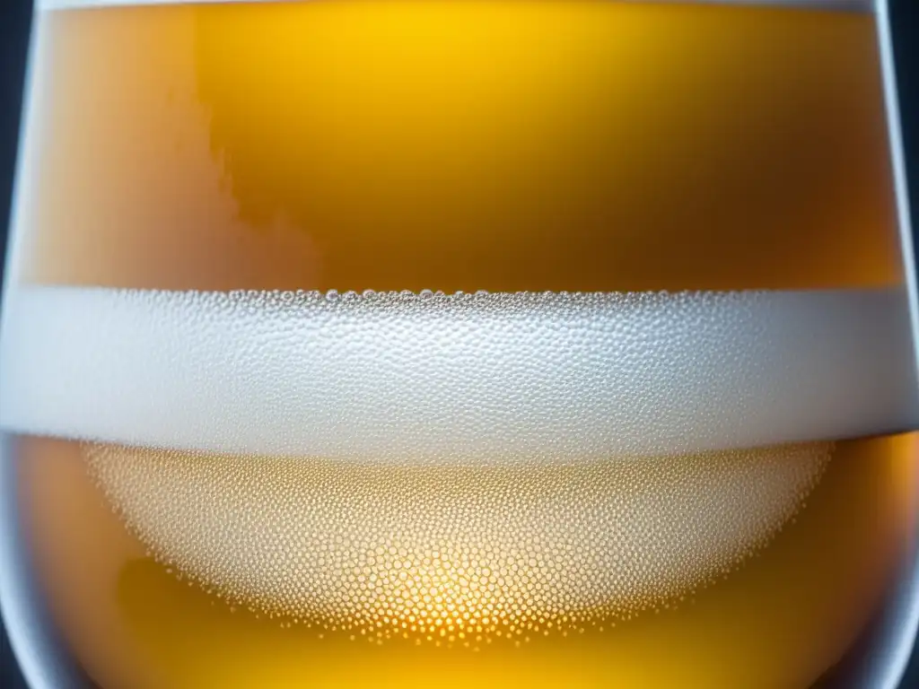 Cerveza Berliner Weisse con burbujas y condensación en un vaso elegante