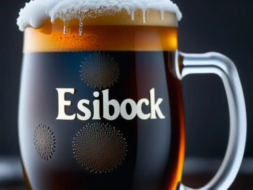 Cerveza Eisbock: Detalles y texturas que capturan su esencia