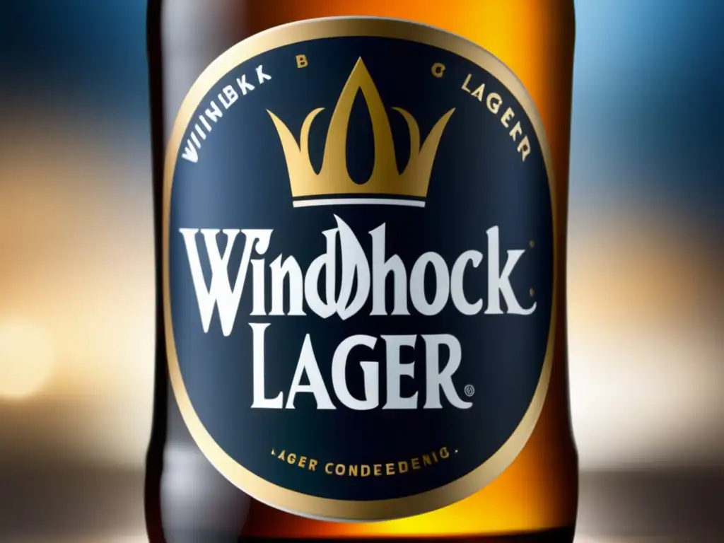 Botella de Windhoek Lager refrescante, elegante y sofisticada